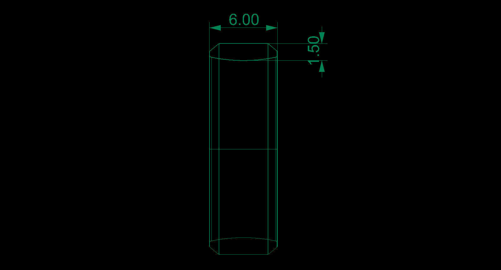 Chamfer Wedding Band 6 mm wide 3D print model_8