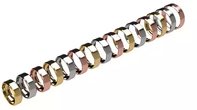 Chamfer Wedding Band 6 mm wide