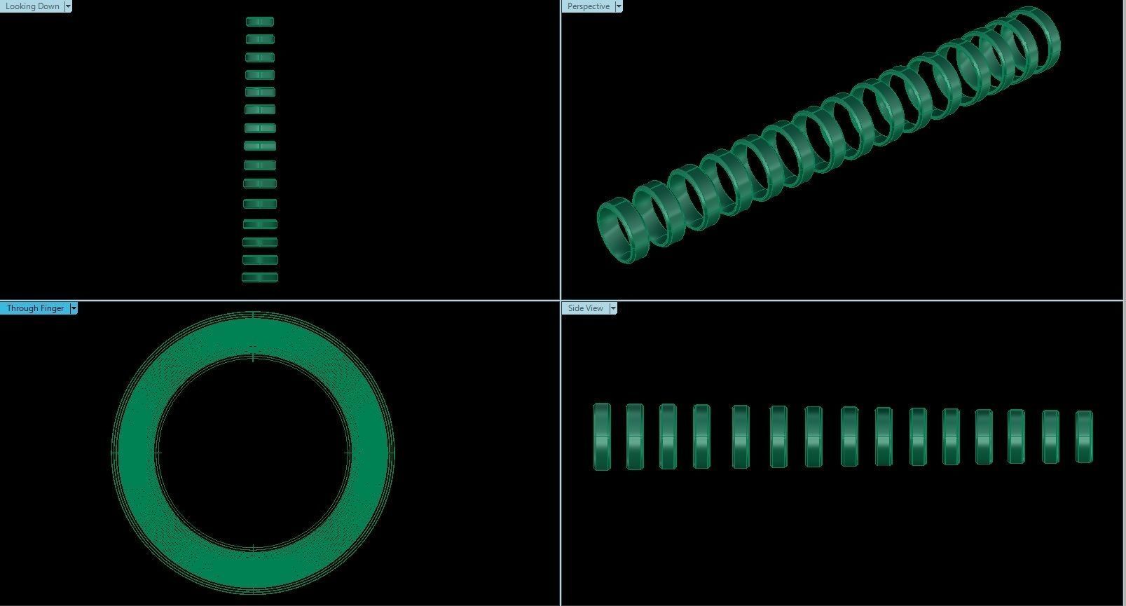 Chamfer Wedding Band 6 mm wide 3D print model_1