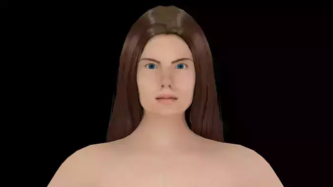 Model 5 nude woman animation