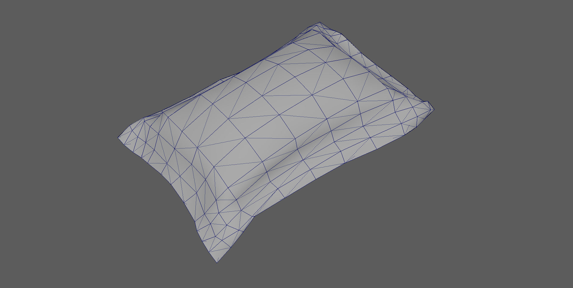 Single Bed Game Asset Free low-poly 3D model_8