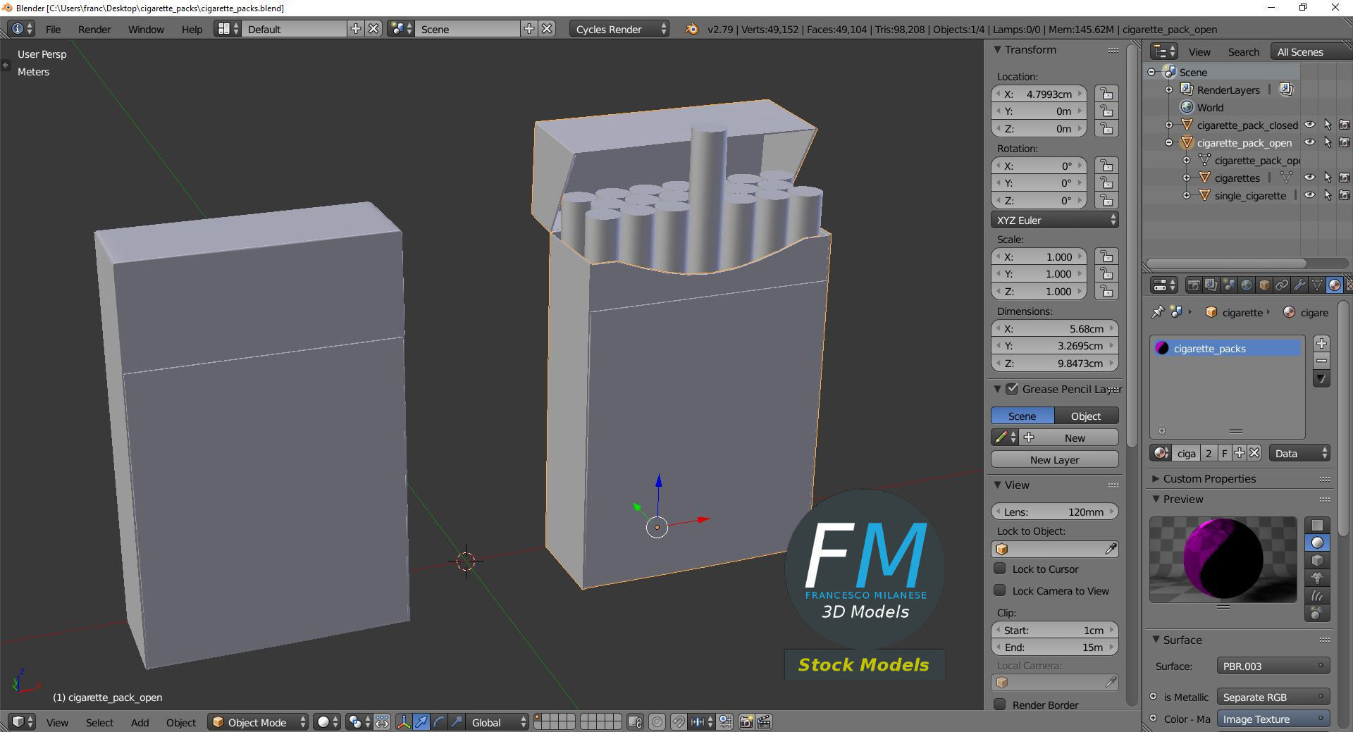 Cigarette packs 3D model_9