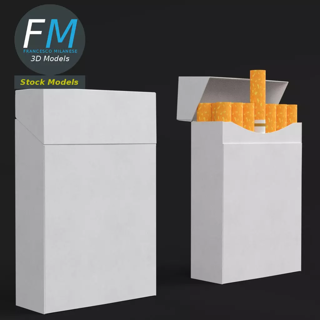 Cigarette packs 3D model_0