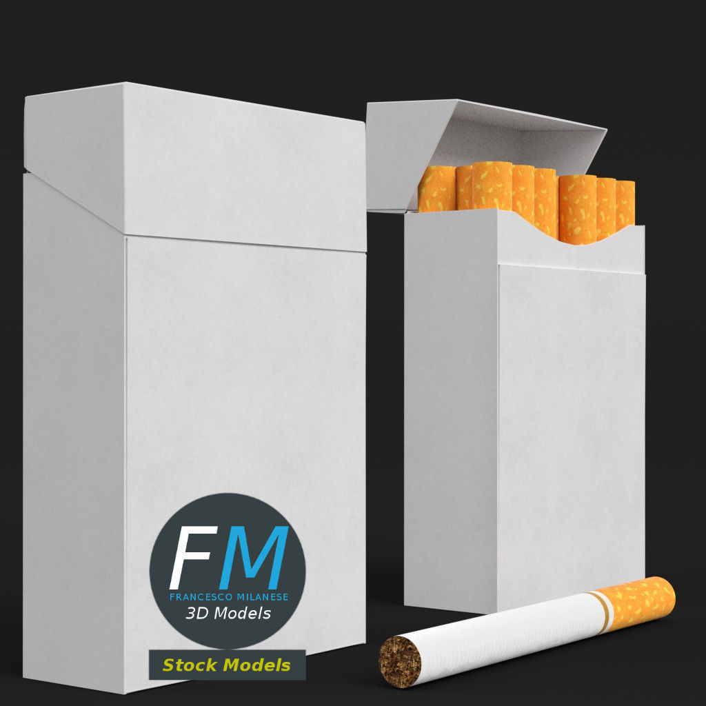 Cigarette packs 3D model_4