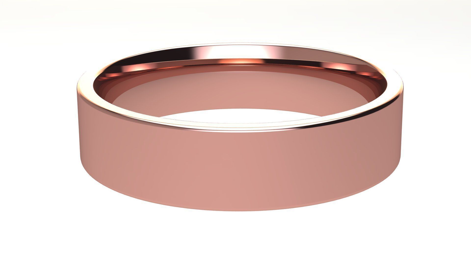 Flat Wedding Band 5 mm wide 3D print model_8