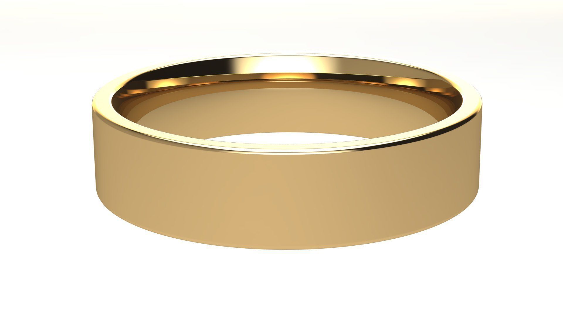 Flat Wedding Band 5 mm wide 3D print model_5