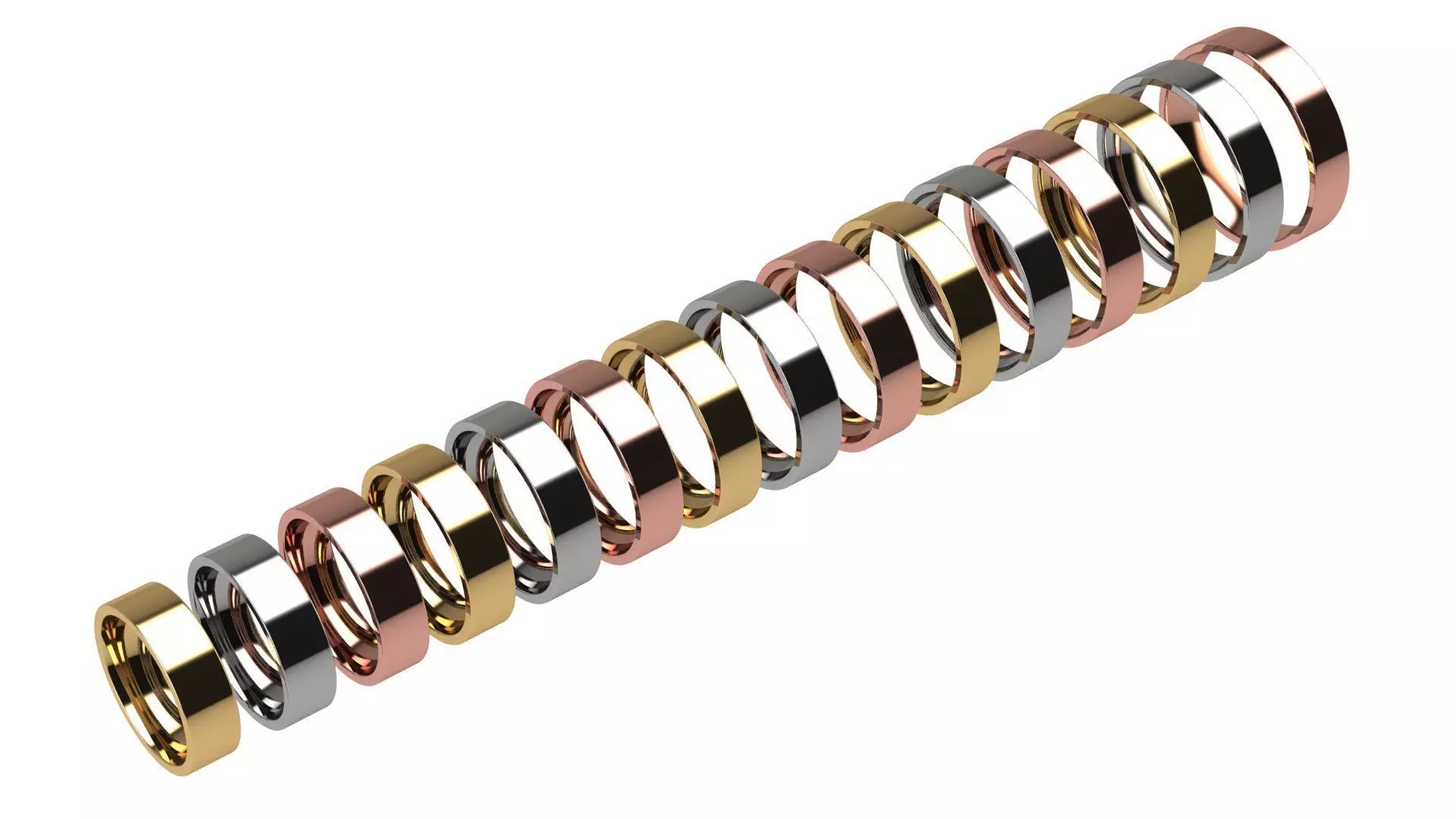 Flat Wedding Band 5 mm wide 3D print model_0