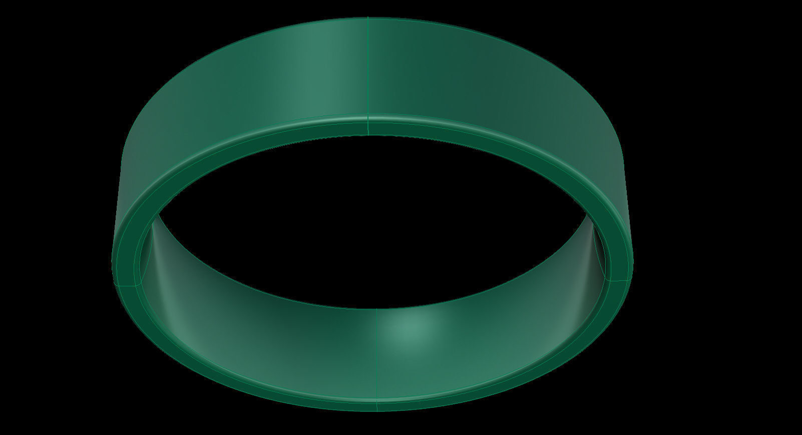 Flat Wedding Band 5 mm wide 3D print model_13