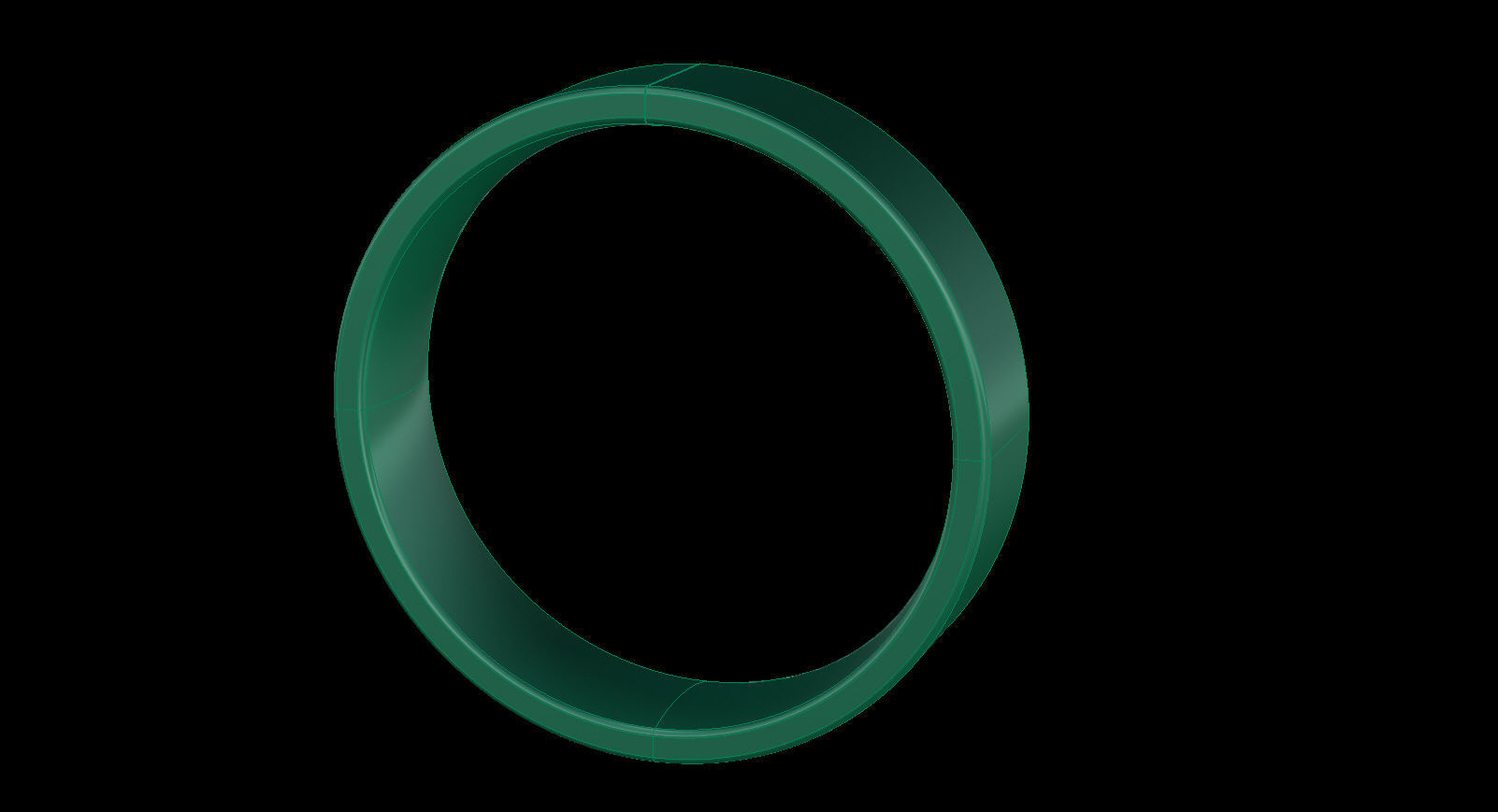 Flat Wedding Band 5 mm wide 3D print model_12