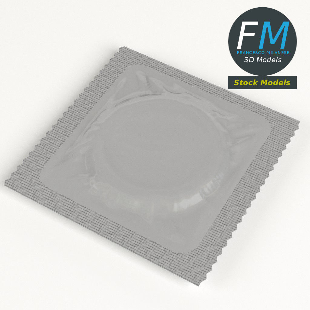 Condom wrapped 3D model_4