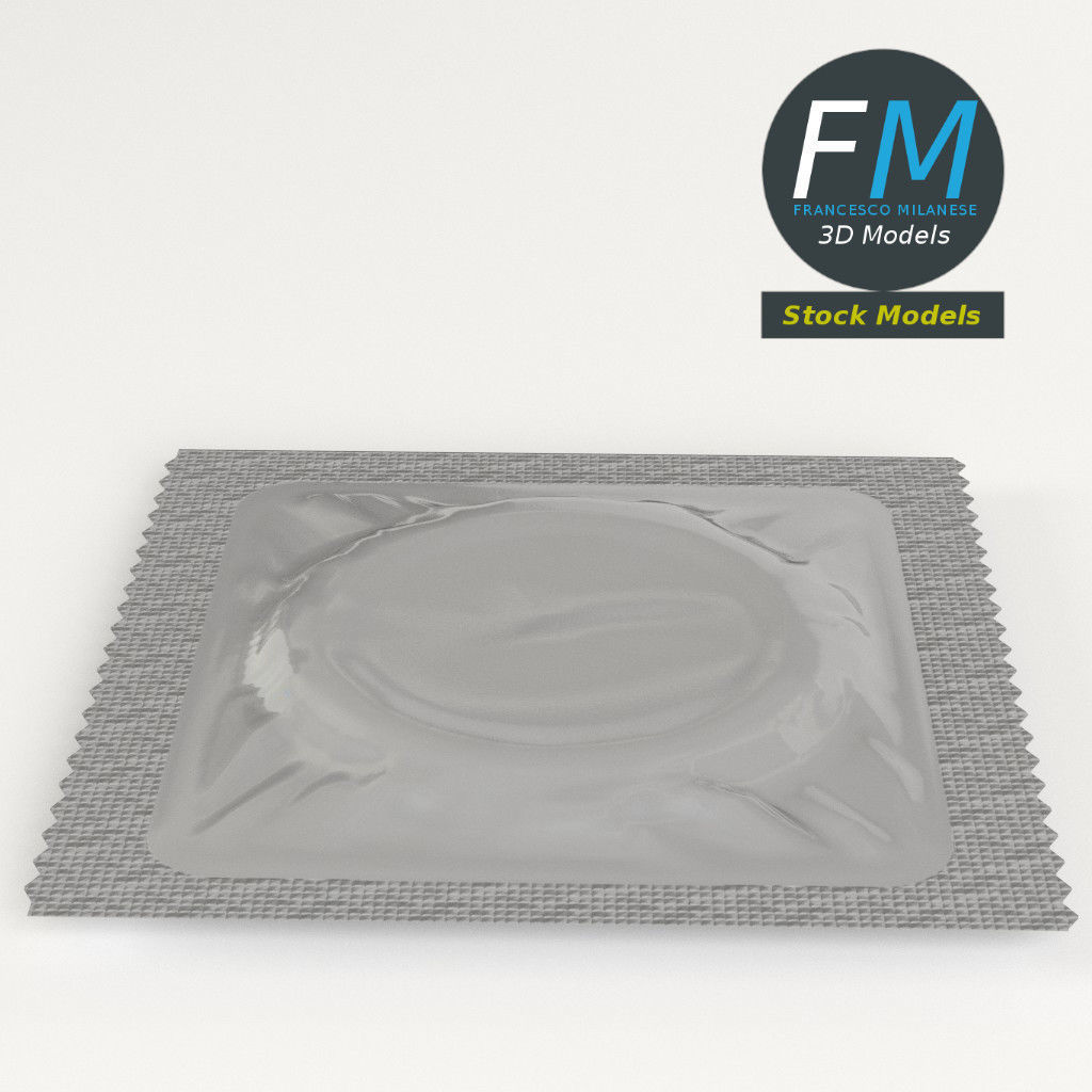 Condom wrapped 3D model_2