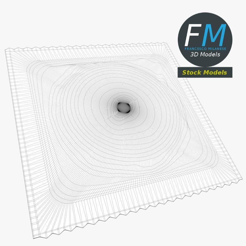 Condom wrapped 3D model_7