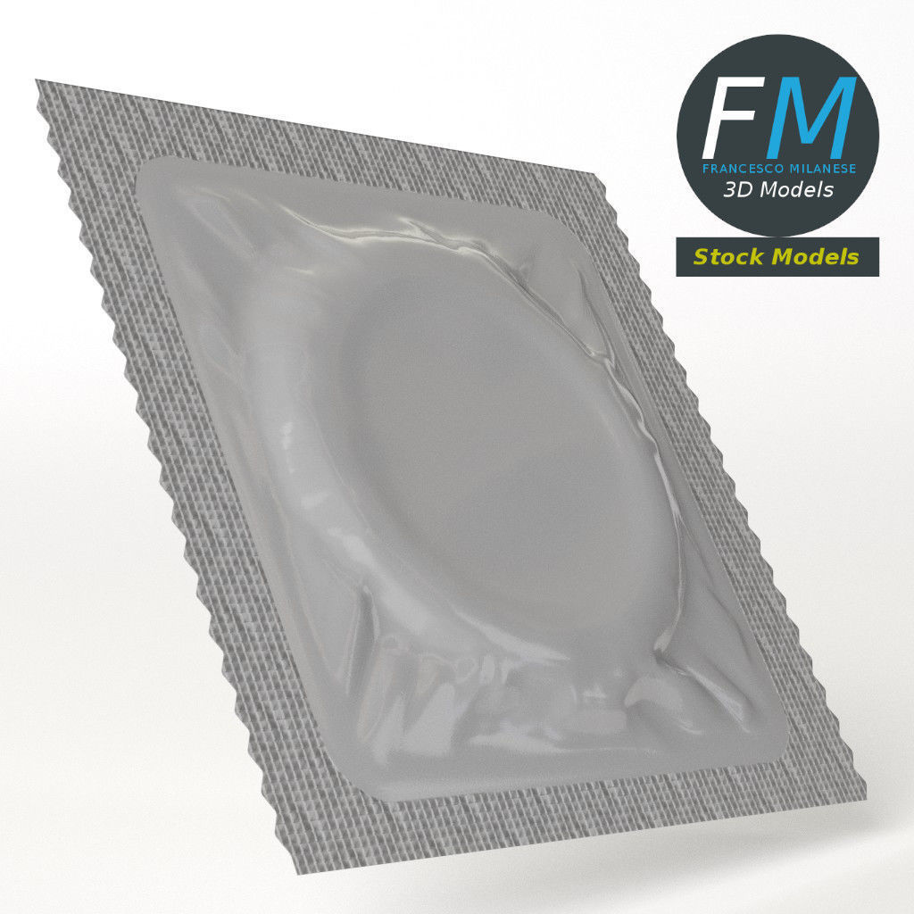 Condom wrapped 3D model_5