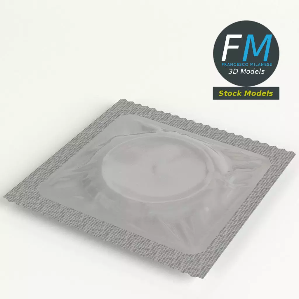 Condom wrapped 3D model_0