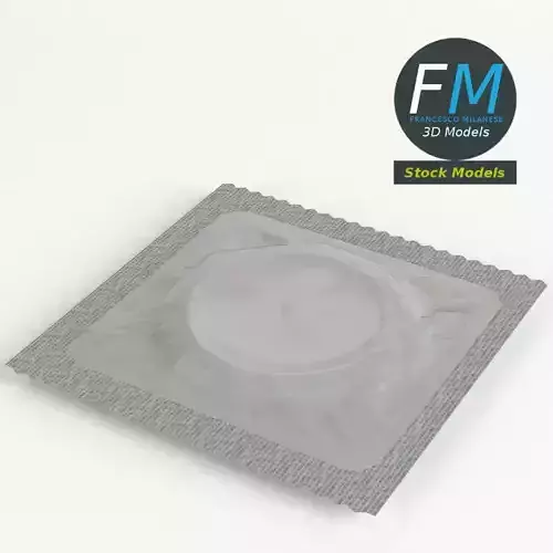 Condom wrapped 3D model