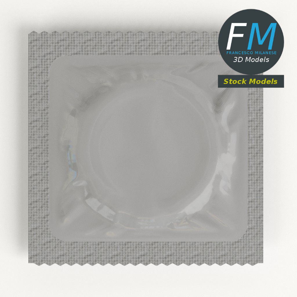 Condom wrapped 3D model_6