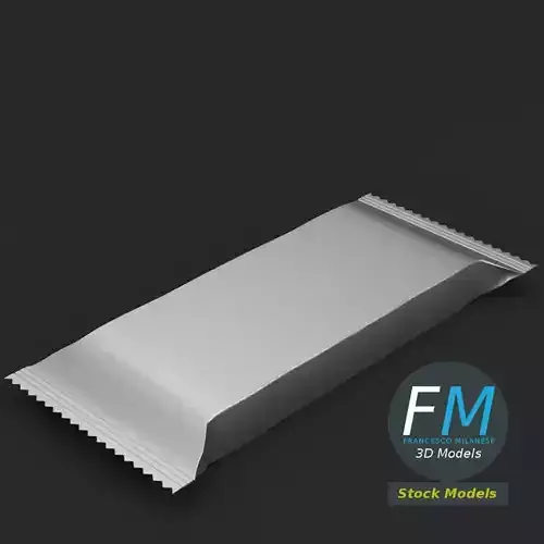 Candy bar package 3D model