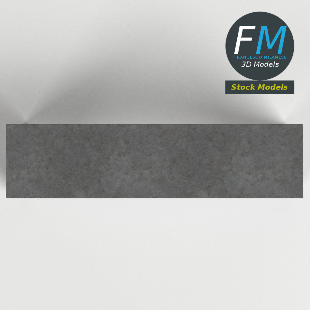 Concrete garden bench 1 3D model_6