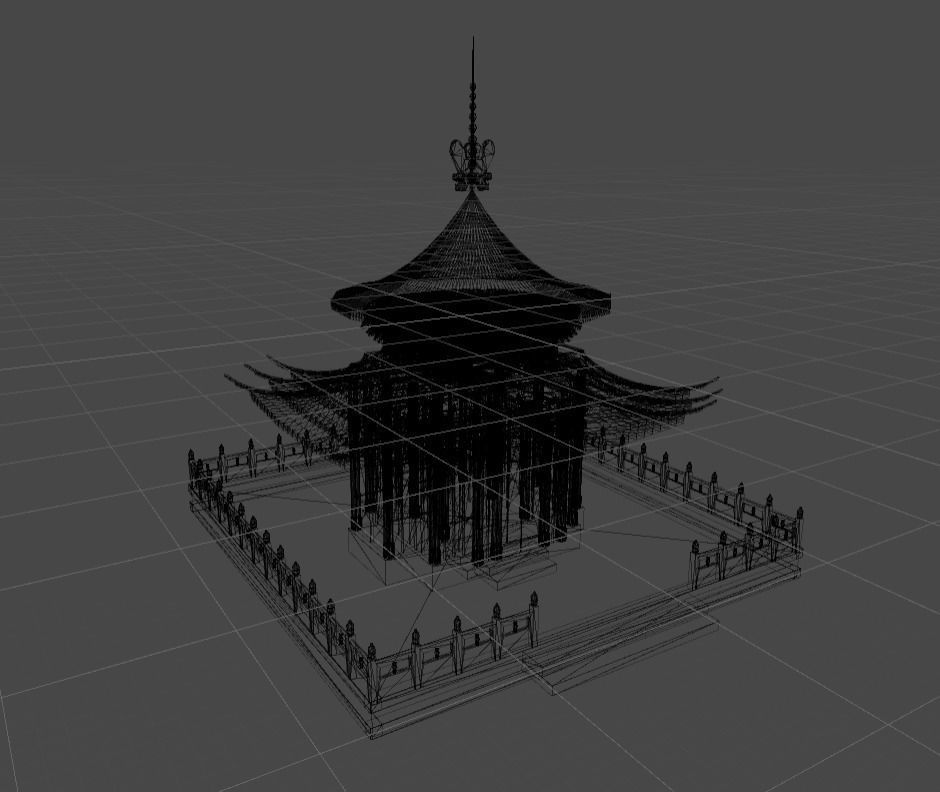 RoundPavilionRoofPalace chinese pagoda 3D model_2