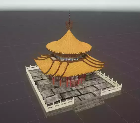 RoundPavilionRoofPalace chinese pagoda