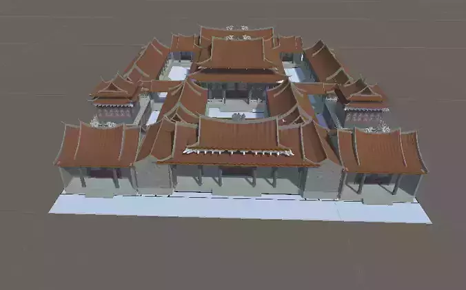 TinHauGong chinese building with roofs