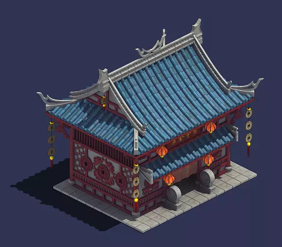 Gang - gold warehouse 01 3D model_0