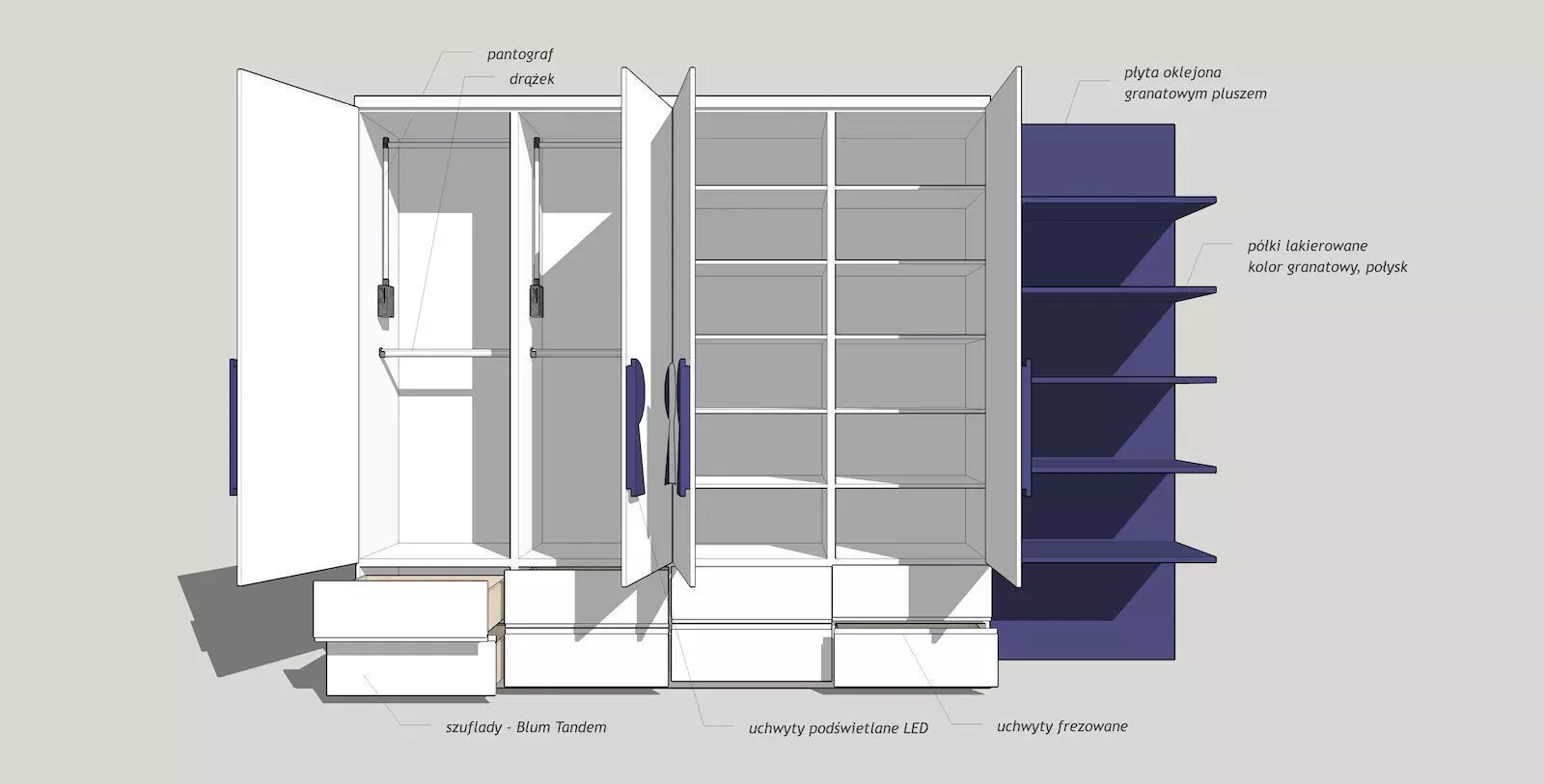 Modern Wardrobe 3D model_0