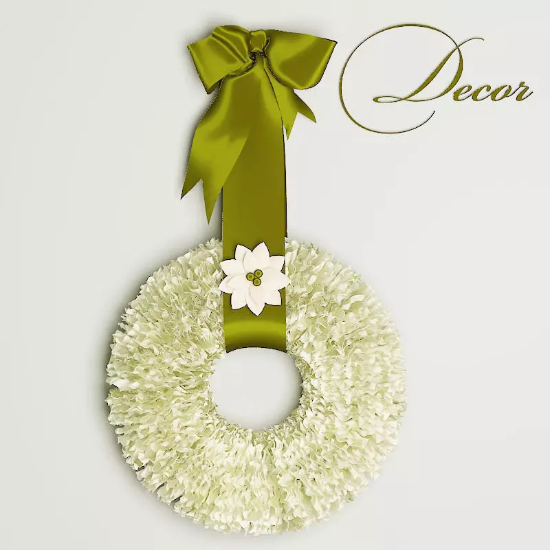 decorative wreath 3D model_0