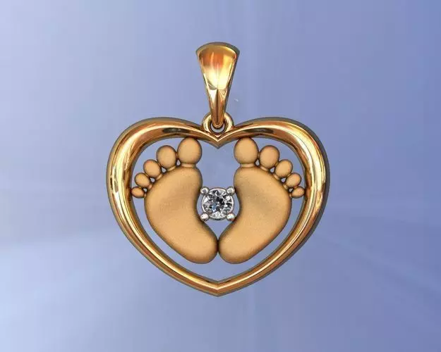 Baby legs pendent 3D print model