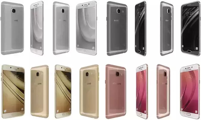 Samsung Galaxy C5 All Colours 3D model