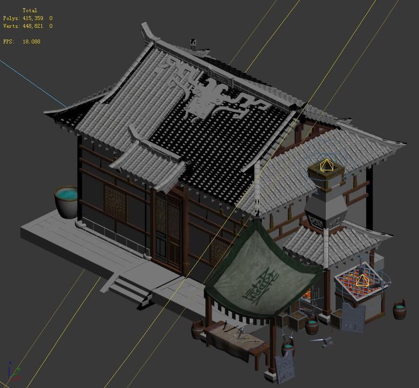 Gang building - blacksmith shop 3D model_1