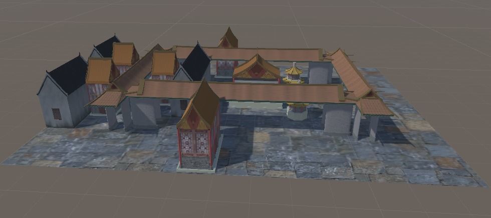 Shenhaiyanwangsi chinese temple 3D model_1