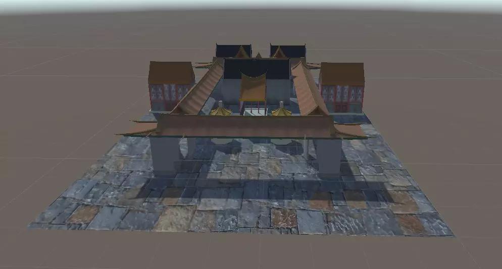 Shenhaiyanwangsi chinese temple 3D model_0