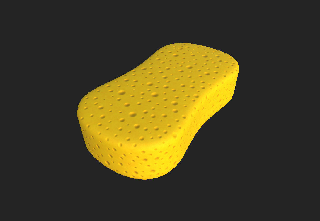 Sponge Low-poly 3D model_2