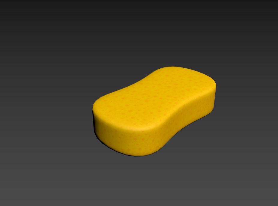 Sponge Low-poly 3D model_9