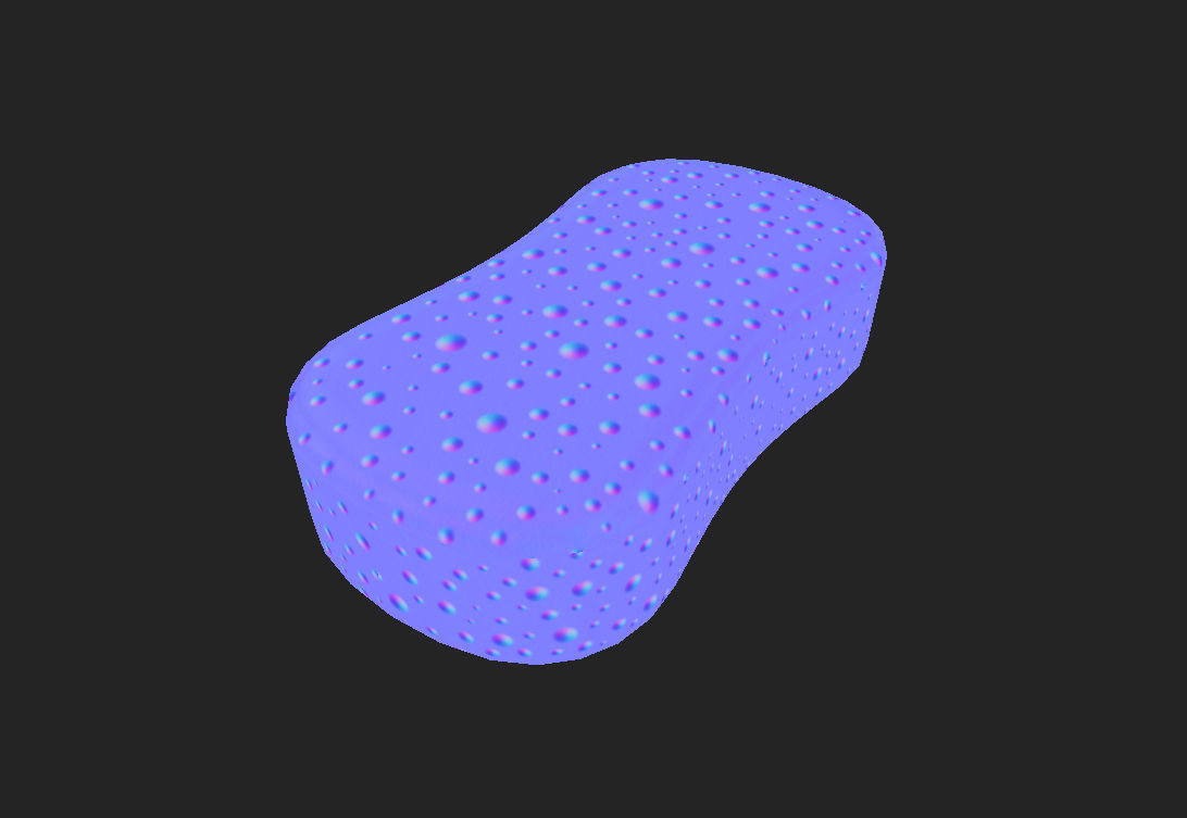 Sponge Low-poly 3D model_4