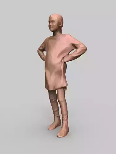young girl 3D print model