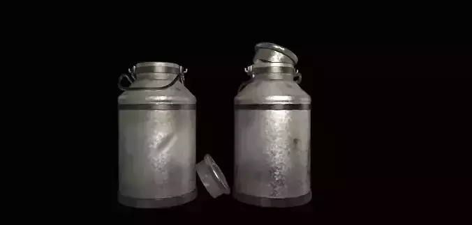 Milk Container Game Ready 3d Model  Low-poly 3D model