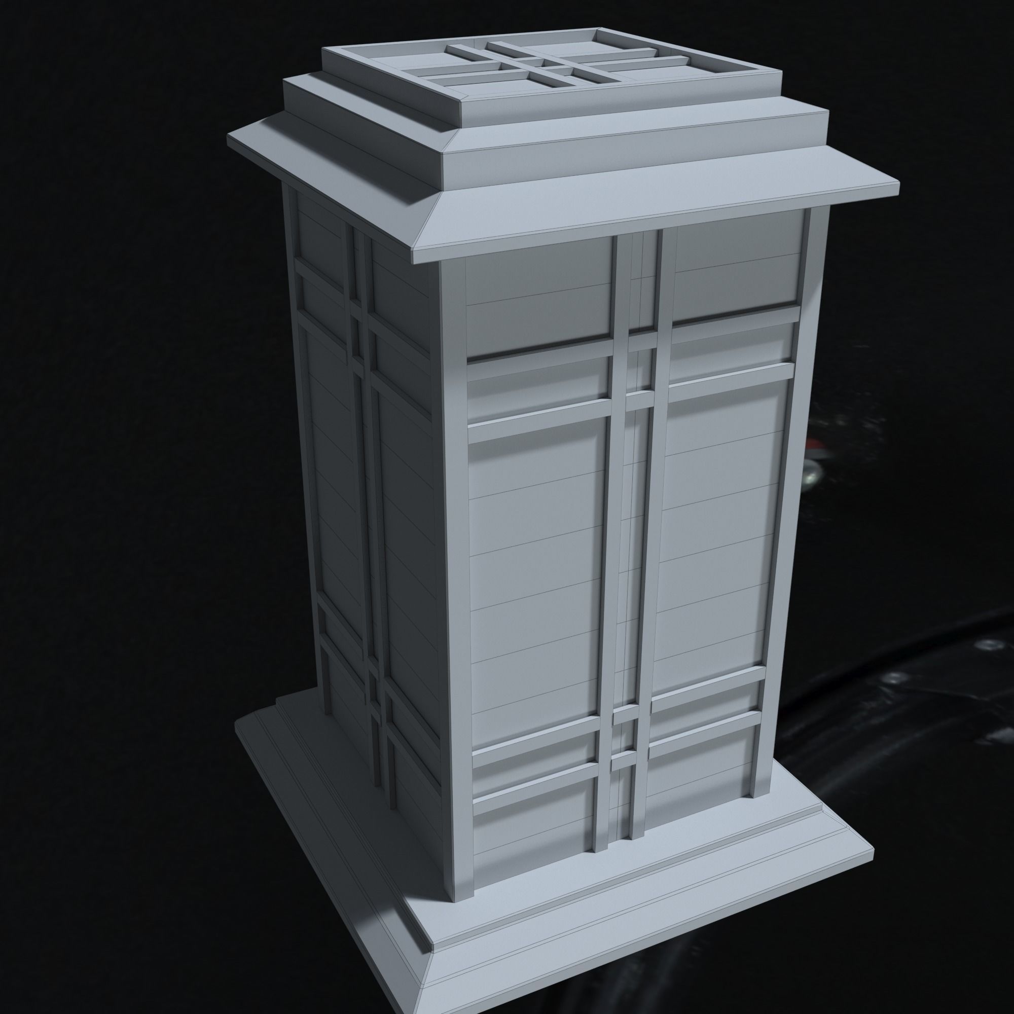 Japanese Lamp 3D model_4