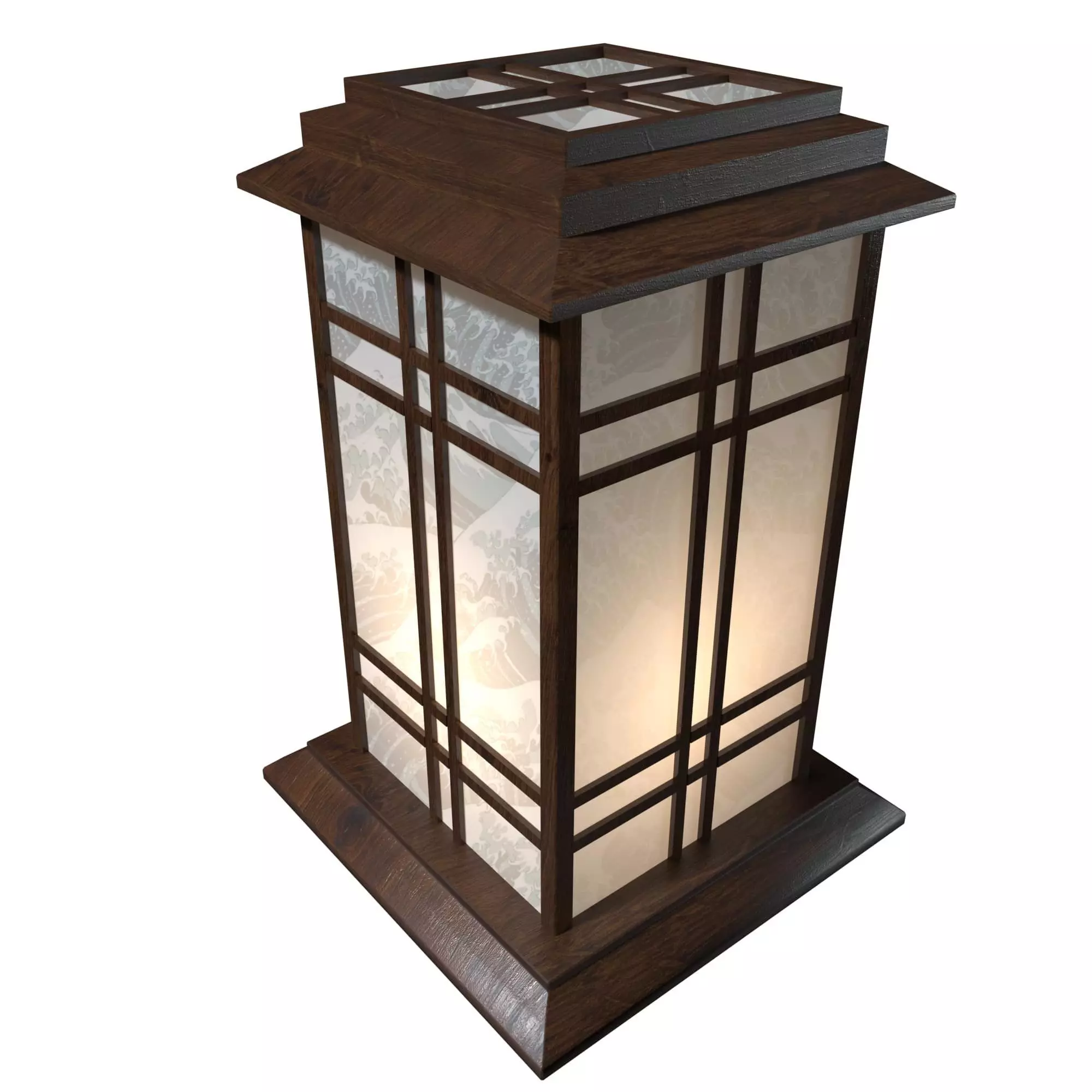 Japanese Lamp 3D model_0