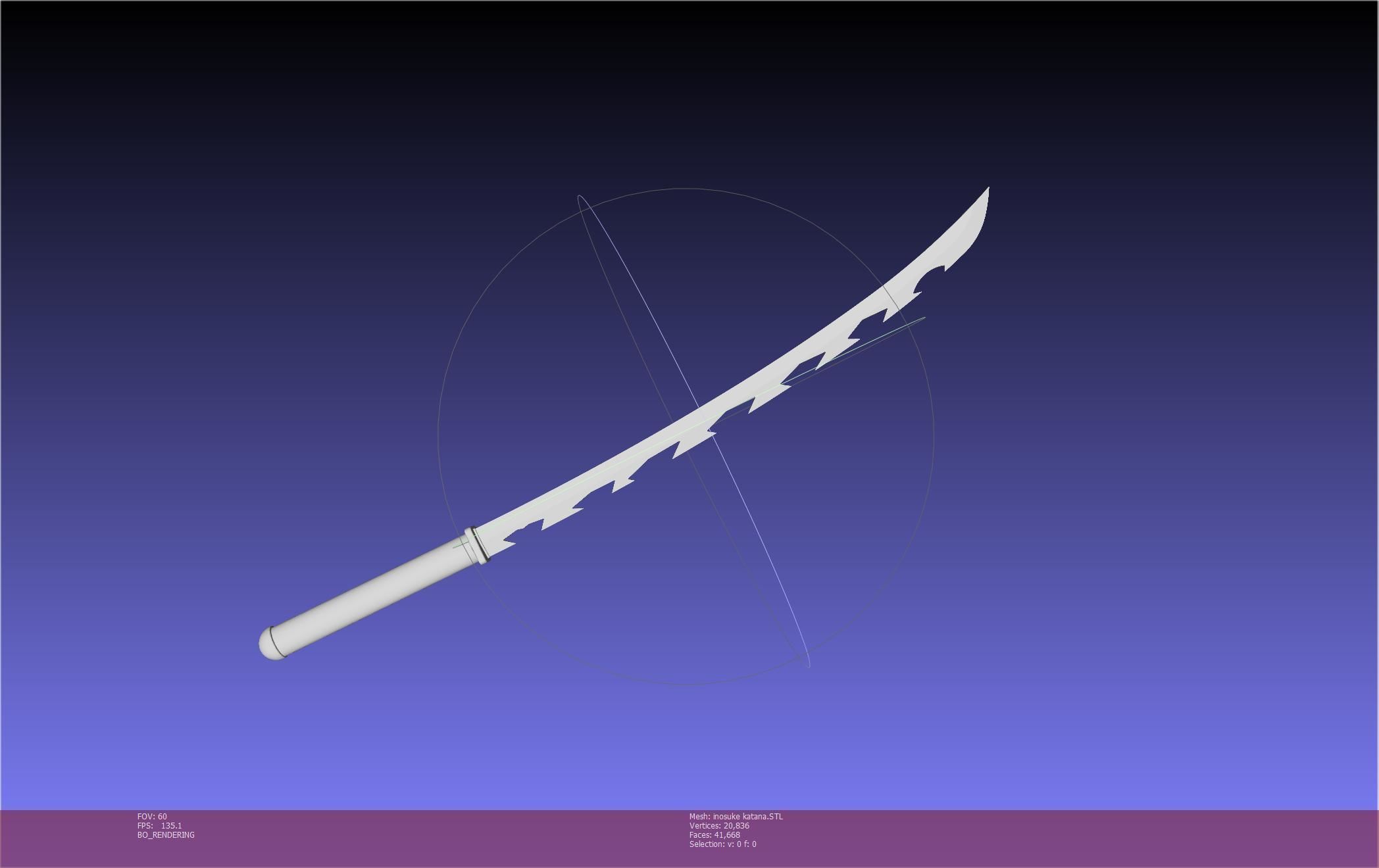 Demon Slayer Inosuke Katanas Printable Model 3D print model_10