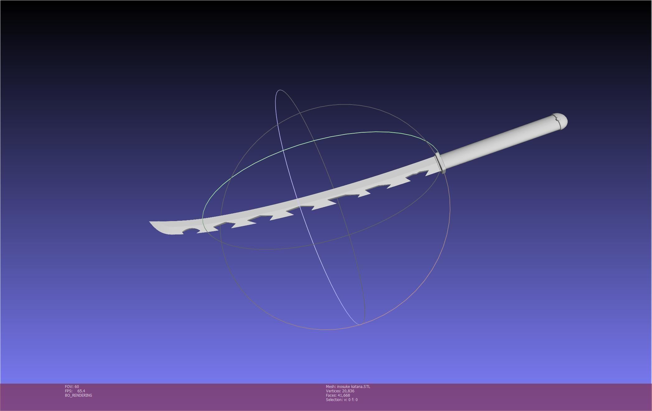 Demon Slayer Inosuke Katanas Printable Model 3D print model_44