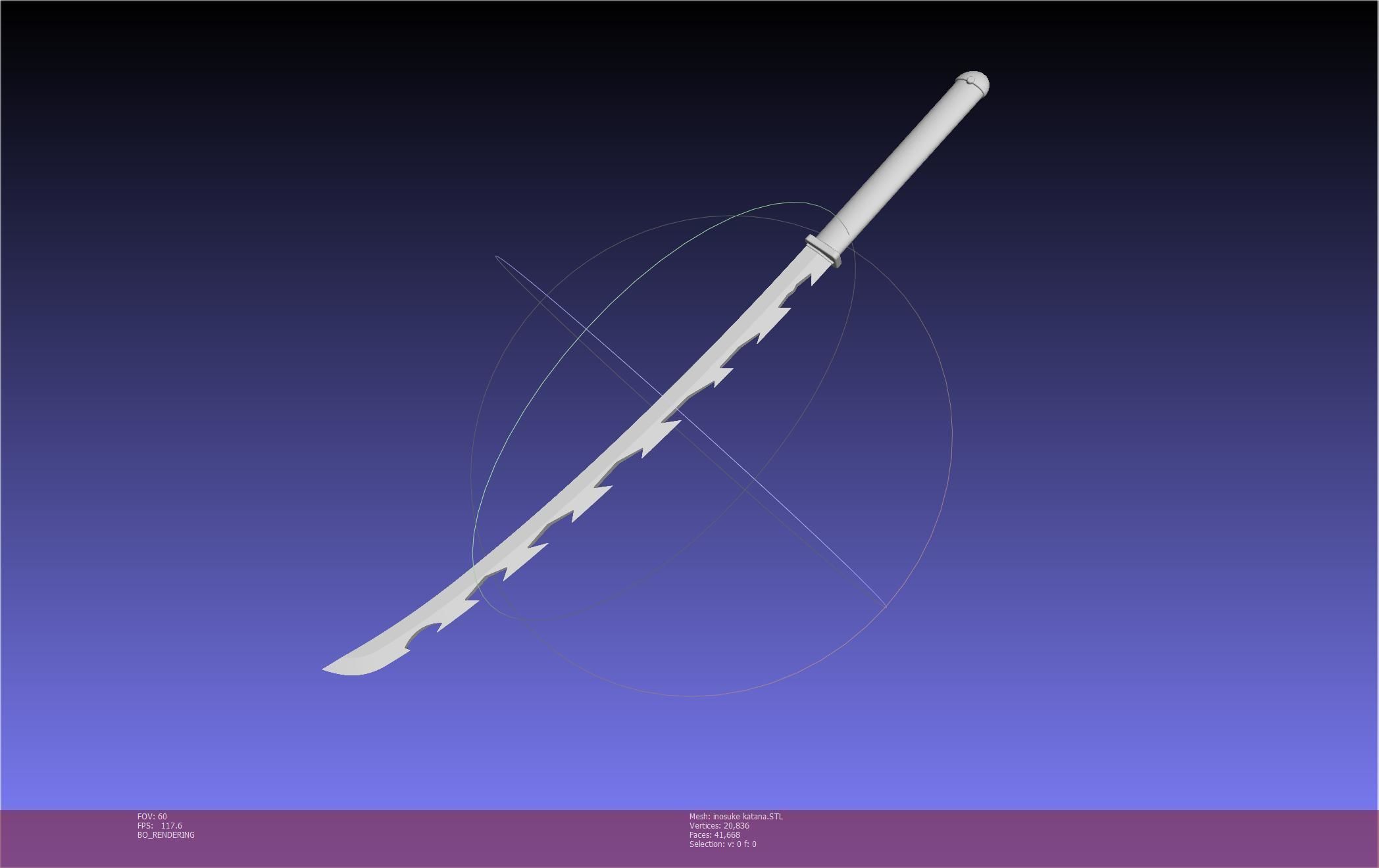 Demon Slayer Inosuke Katanas Printable Model 3D print model_3