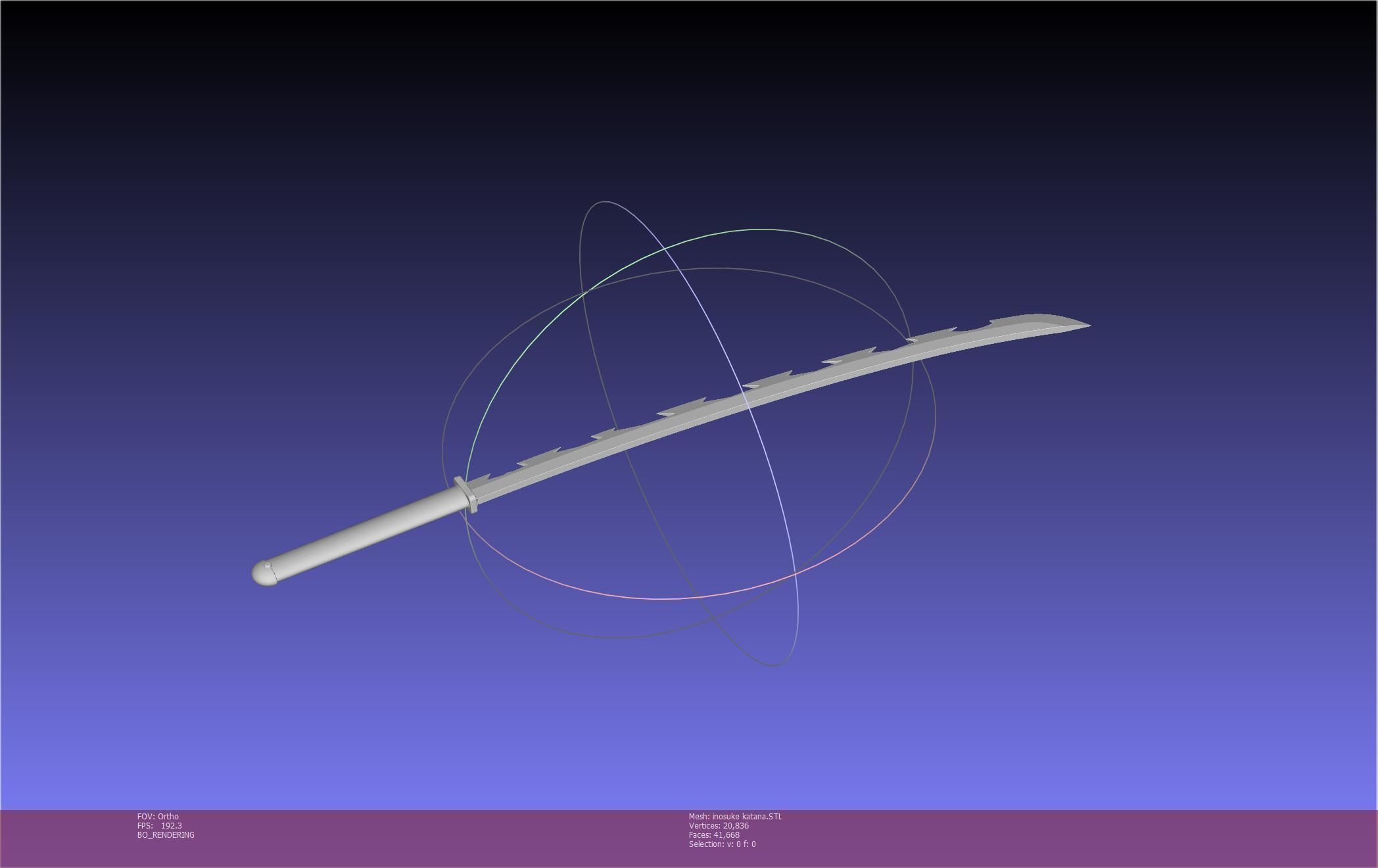 Demon Slayer Inosuke Katanas Printable Model 3D print model_79