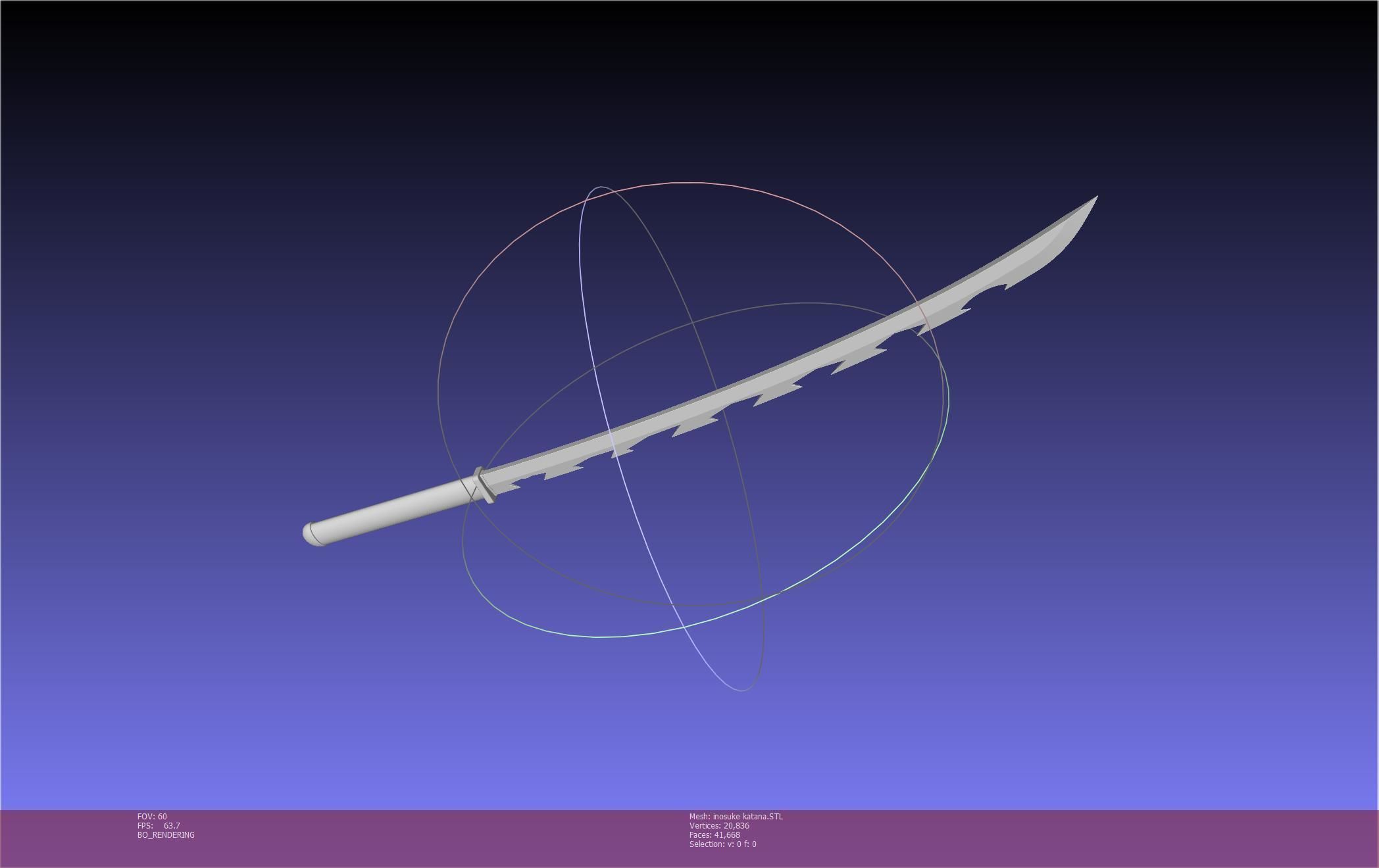 Demon Slayer Inosuke Katanas Printable Model 3D print model_22