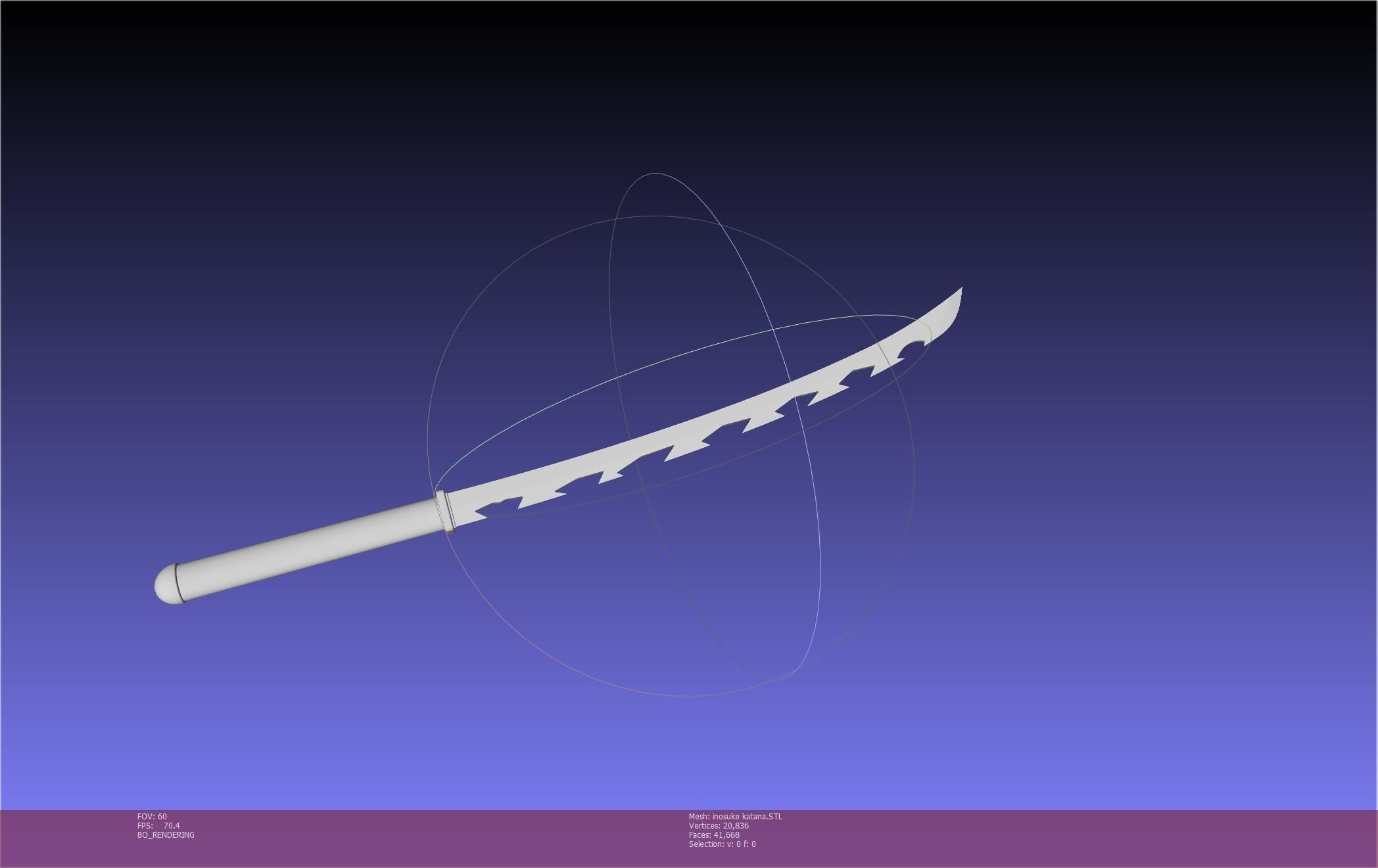 Demon Slayer Inosuke Katanas Printable Model 3D print model_24