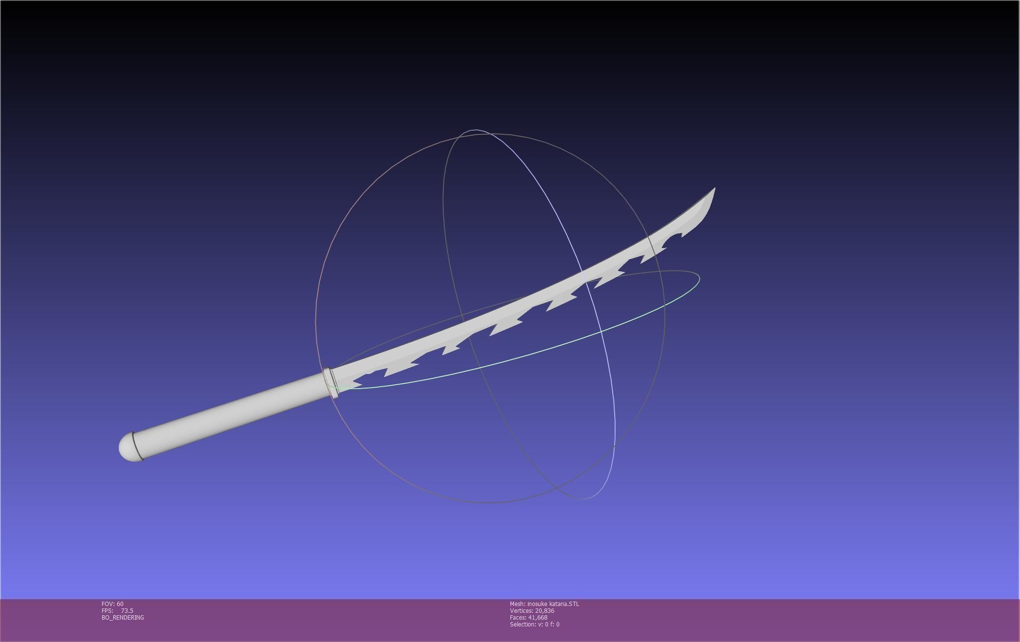 Demon Slayer Inosuke Katanas Printable Model 3D print model_20