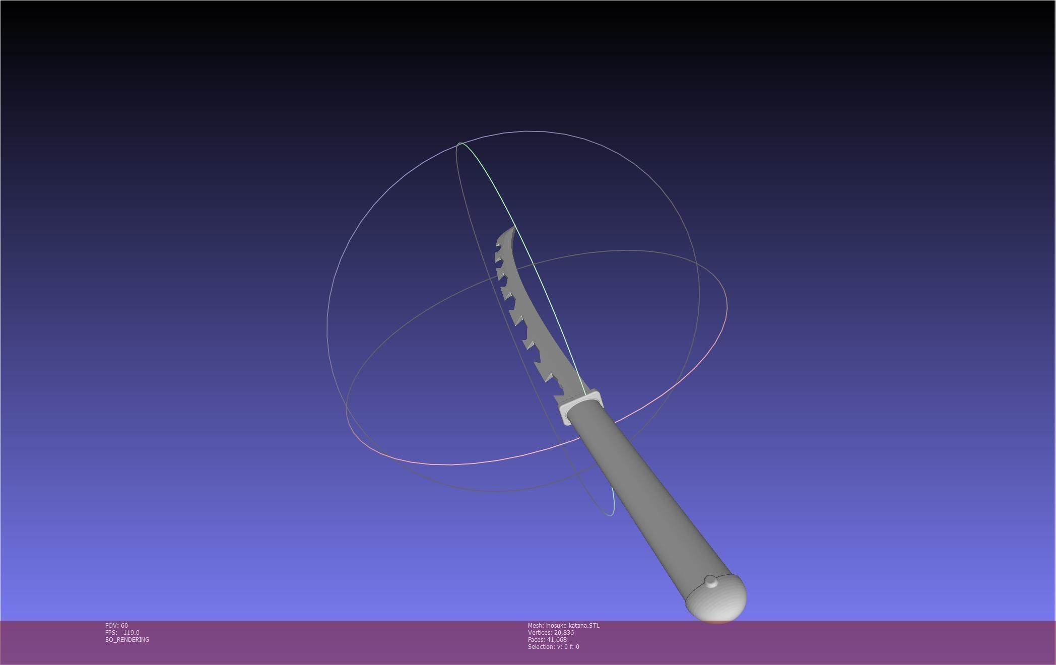 Demon Slayer Inosuke Katanas Printable Model 3D print model_50