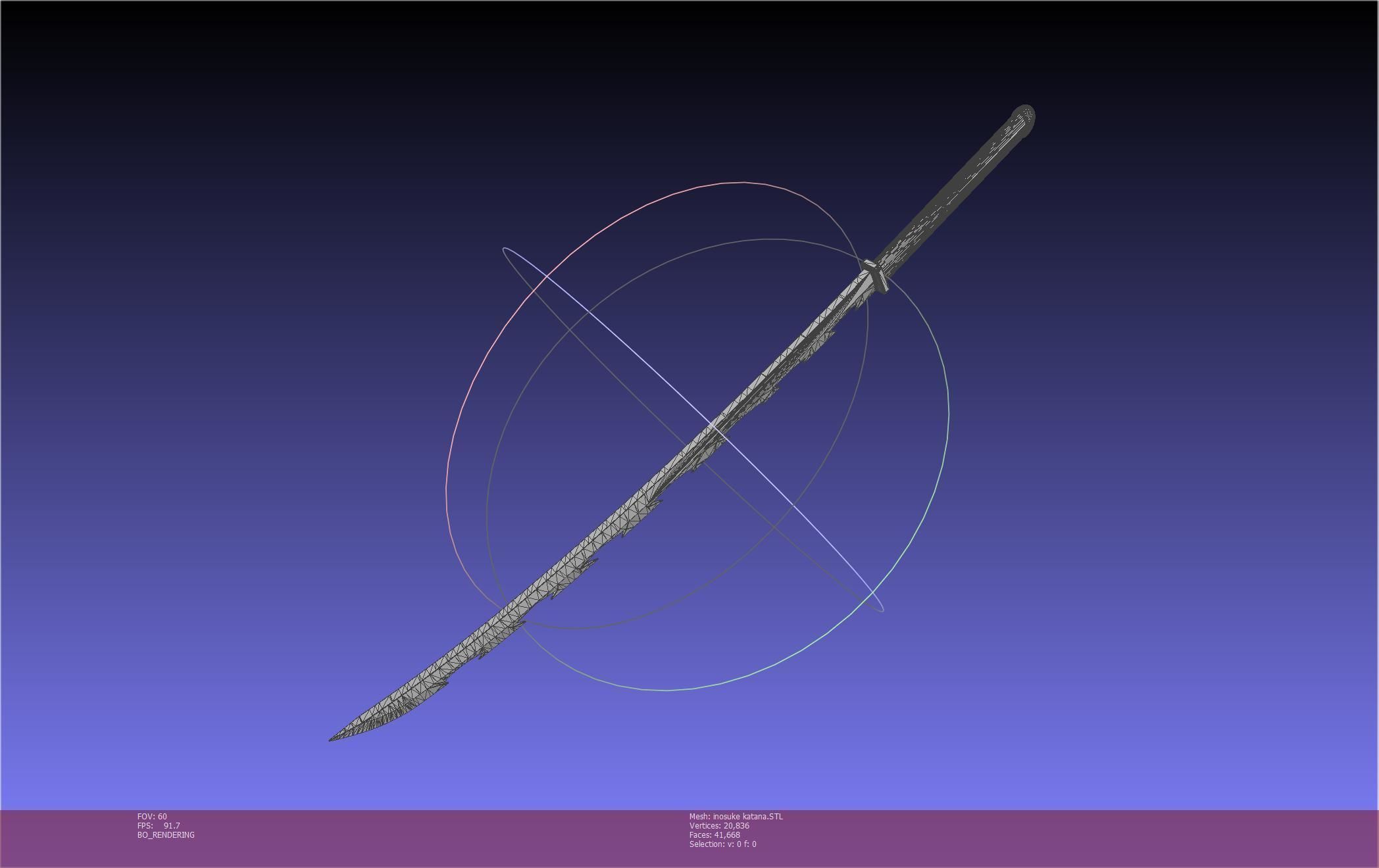 Demon Slayer Inosuke Katanas Printable Model 3D print model_7