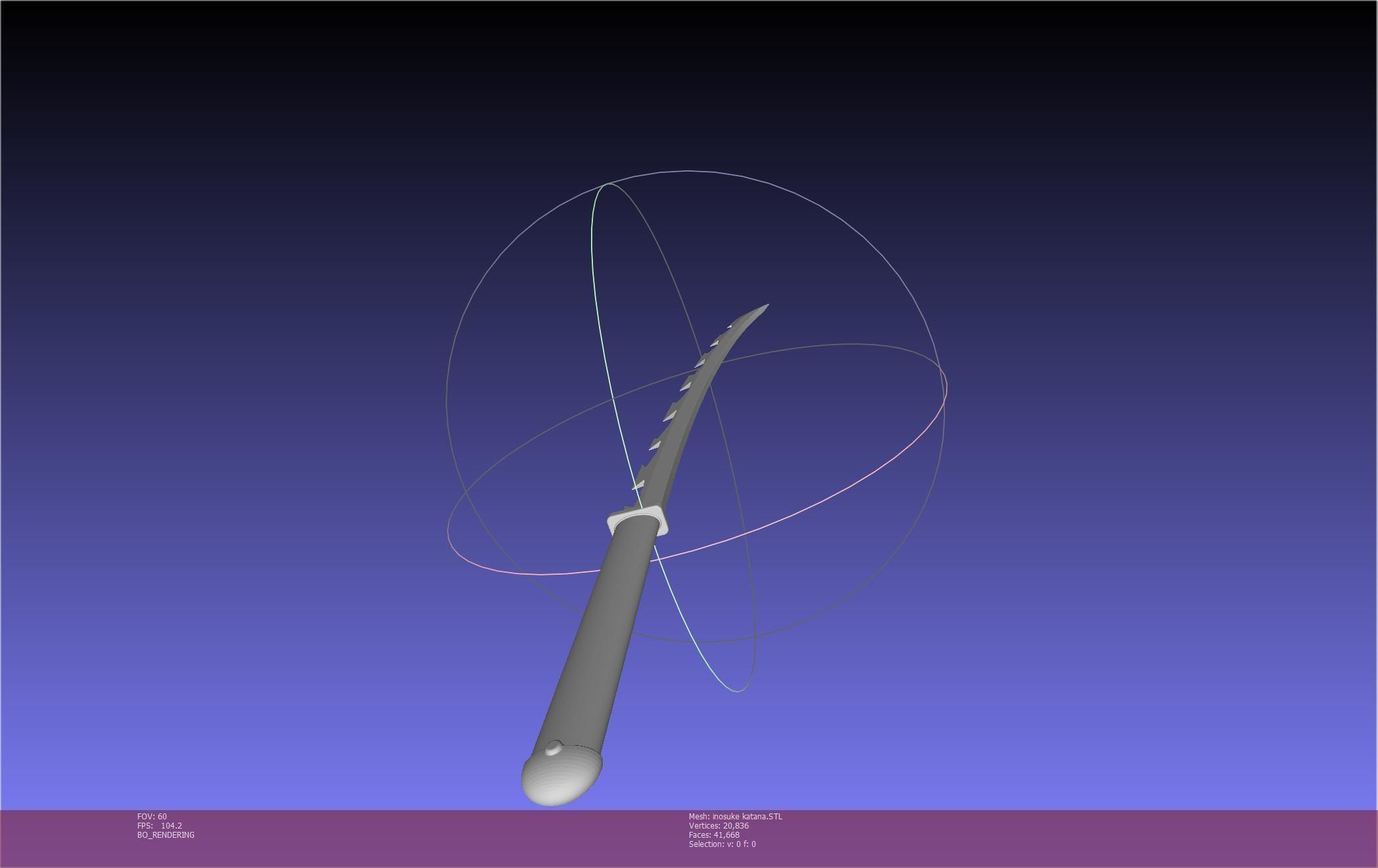 Demon Slayer Inosuke Katanas Printable Model 3D print model_51